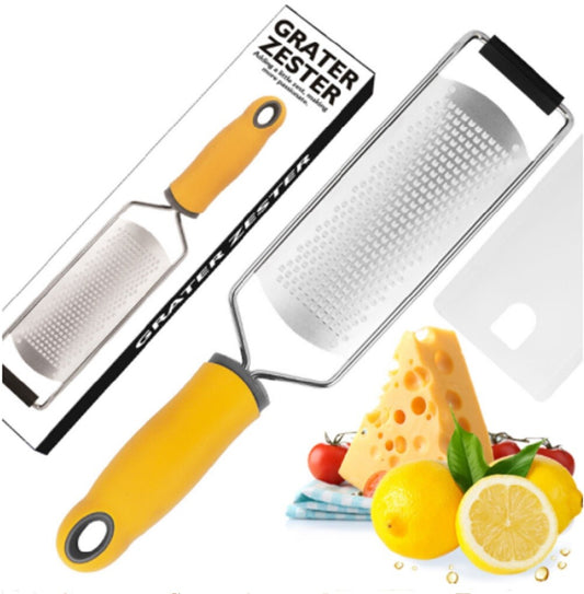 Stainless Steel Cheese & Citrus Zester – Premium Lemon Grater Kitchen Tool