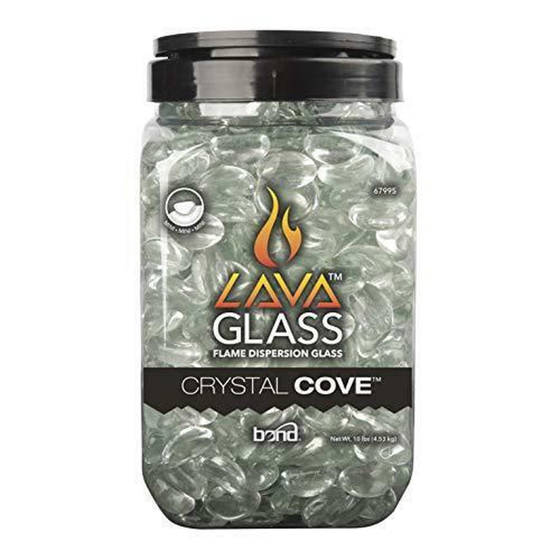 Outdoor Fire Pit Crystal Glass Beads Lavaglass Mini Fire Pit Dispersion Glass, Crystal Cove