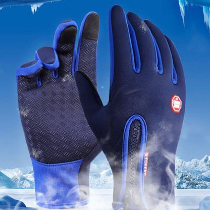 Thermal Waterproof Winter Gloves | Windproof Touch Screen Mittens for Men & Women | Non-Slip Grip, Zipper Fit, Lightweight & Warm for Cold Weather