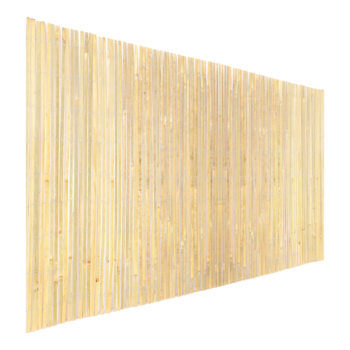 Natural Bamboo Slat Screening Privacy Bamboo Slat Fence 3 Ft H X 19.6 Ft L