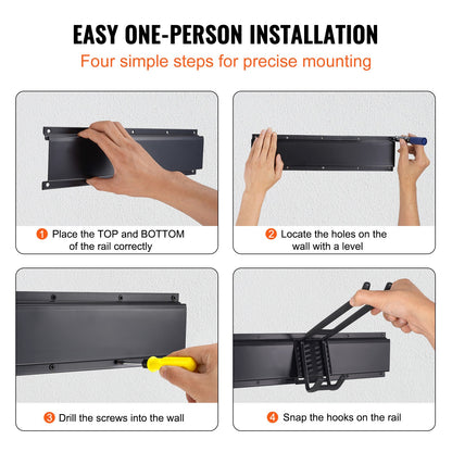 Garage Tool Organizer Storage Rack Holder Wall Mounted Heavy Duty 800 Lbs