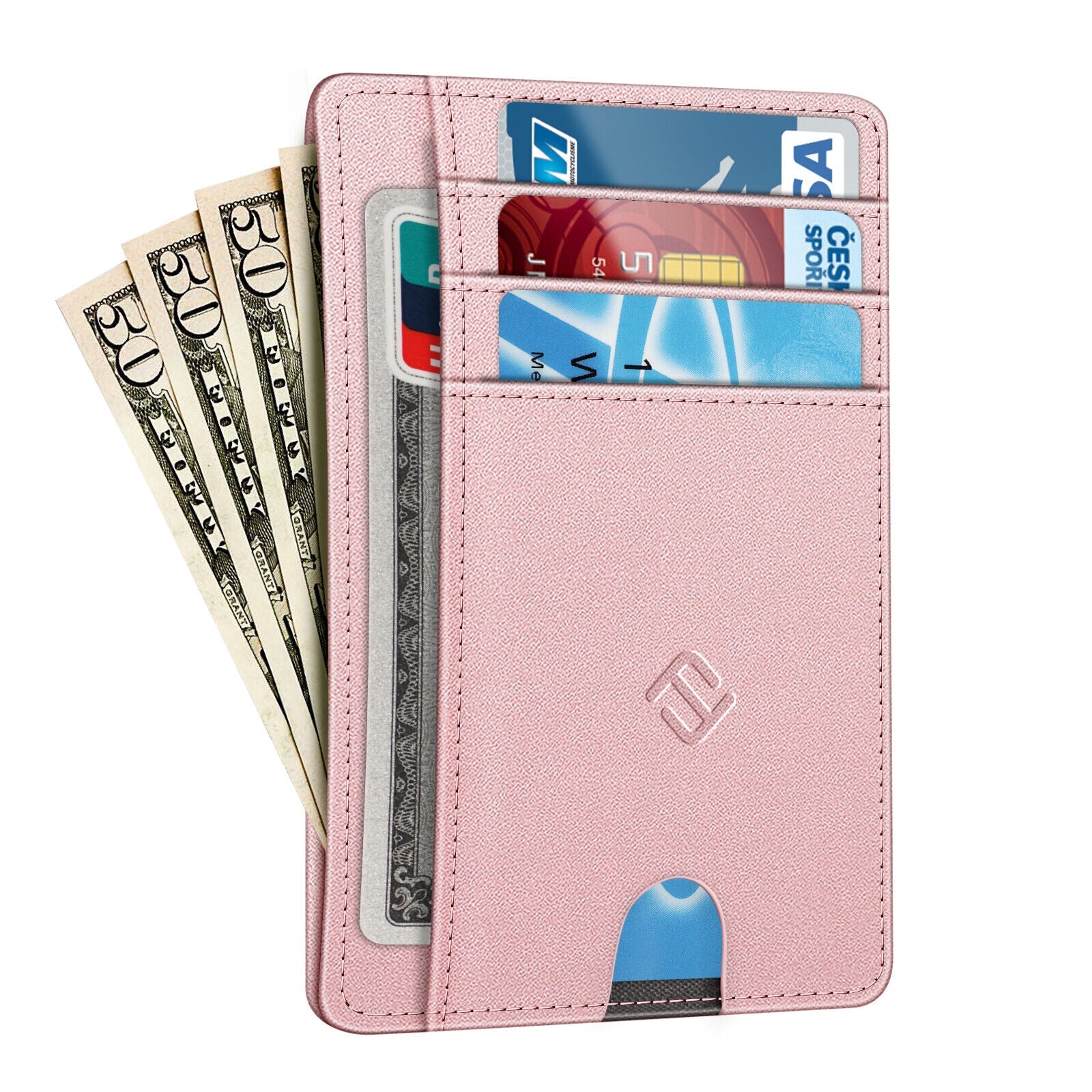 Mens RFID Blocking Leather Slim Wallet Money Credit Card Slots Coin Holder