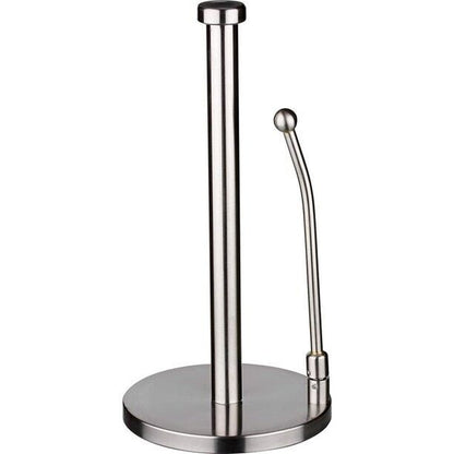 Trending Jumbo Stainless Steel Paper Towel Holder | Adjustable Spring Arm, One-Hand Use, Modern Free-Standing Design for Kitchen & Bathroom
