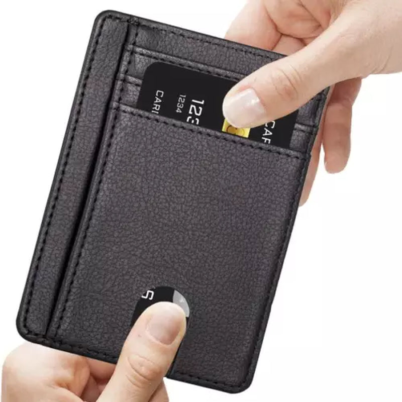 Men's RFID Blocking Leather Slim Wallet | Minimalist Design with 7 Card Slots, Coin Holder & Cash Pocket | Lightweight, Secure & Travel-Ready