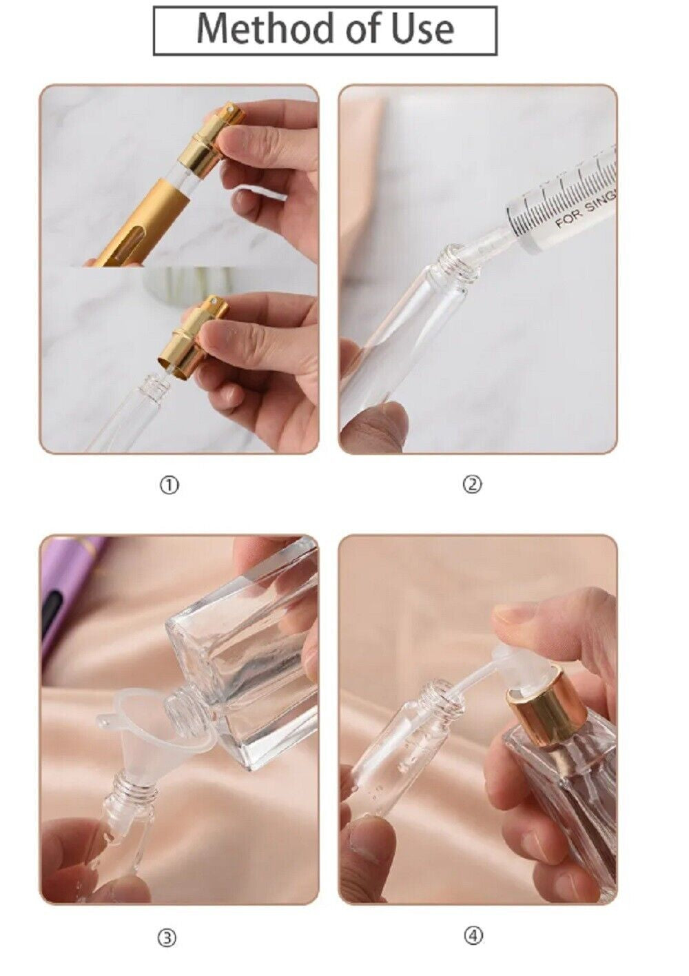 7 Pcs 10Ml Mini Refillable Perfume Atomizer Bottles - Portable Spray Containers