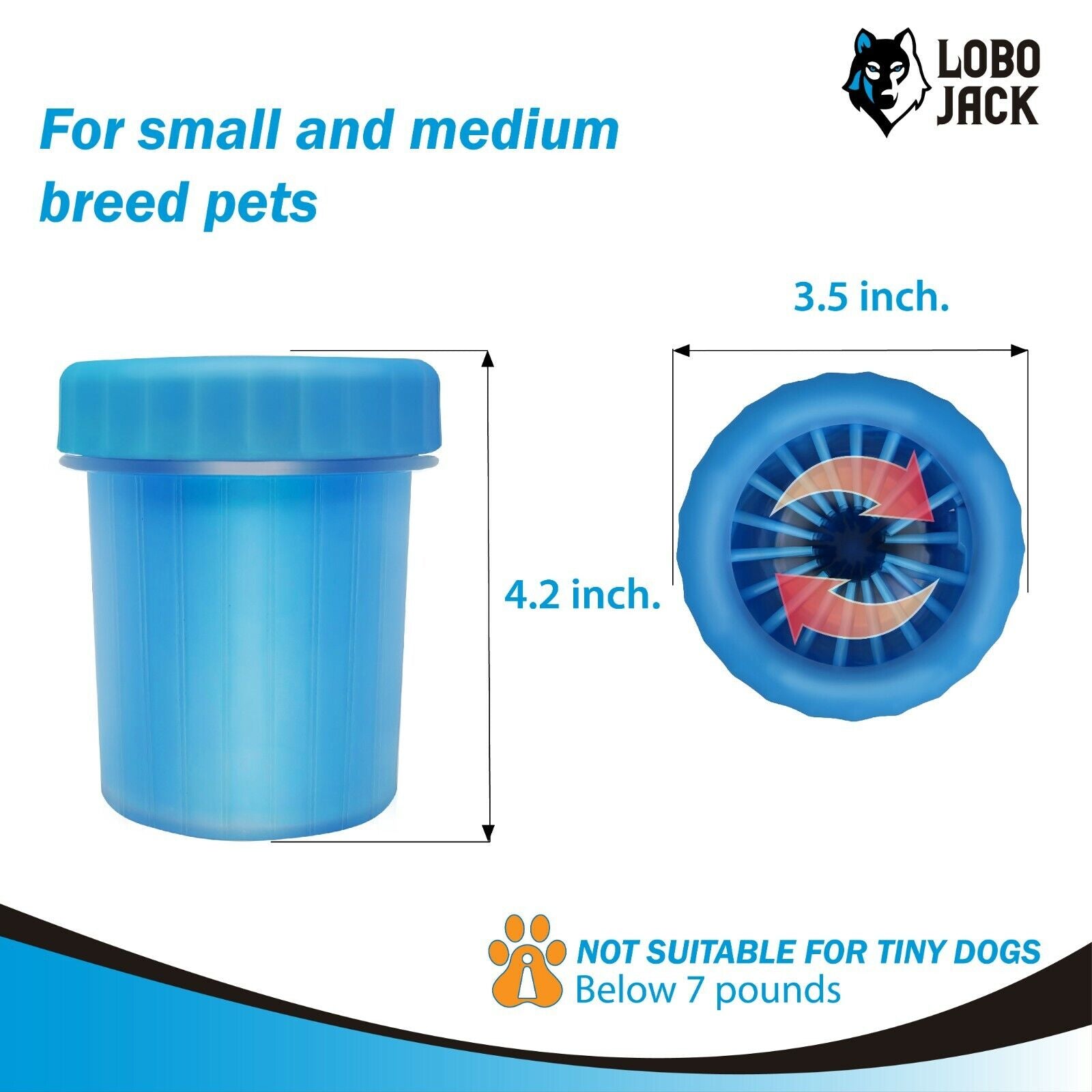 Portable Pet Paw Cleaning Cup Portable Pet Paw Washer Cup (For Small and Medium Breed Dogs)