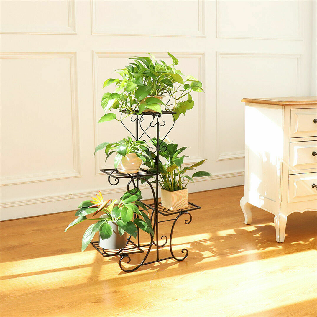 Thick Multi Tier Metal Plant Stand Display Bonsai Shelf Home Garden Patio Room
