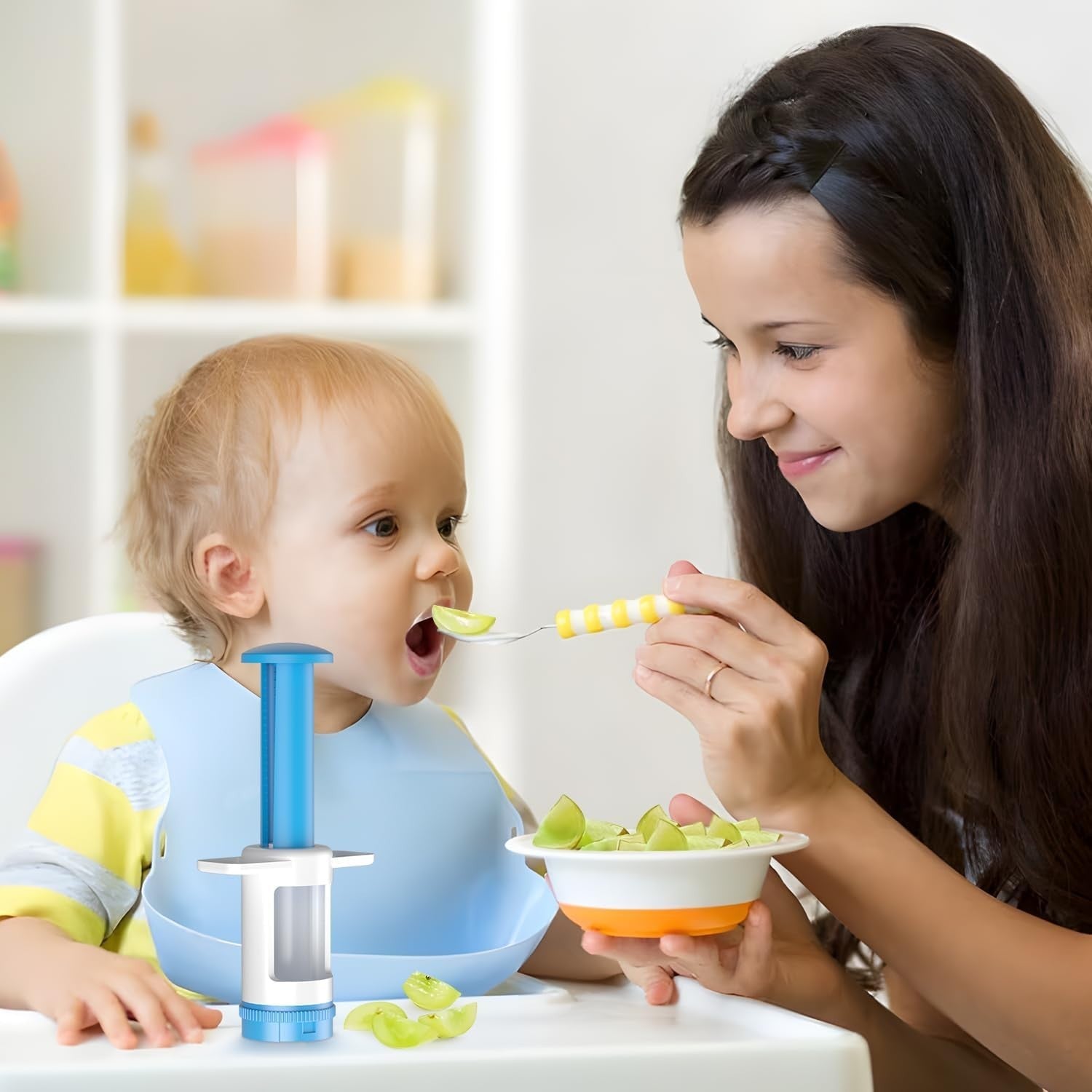 Grape Cutter, Fruit Slicer and Veggie Divider with Stainless Steel Blades