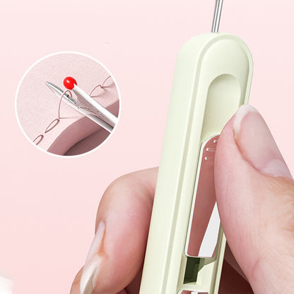 2 in 1 Needle Threader Seam Ripper Double-End Sewing Tool DIY Cross Stitch Craft