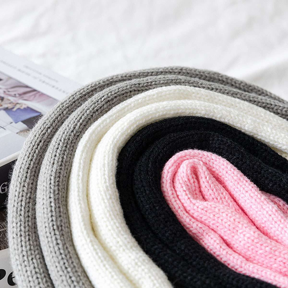 Women Warm Winter Knitted Socks over Knee Long Thigh High Boot Soft Stockings