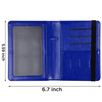 RFID Blocking Leather Passport Holder – Slim Wallet Cover with Card Slots for Men & Women | Airport Must-Have Organizer Travel Essentials