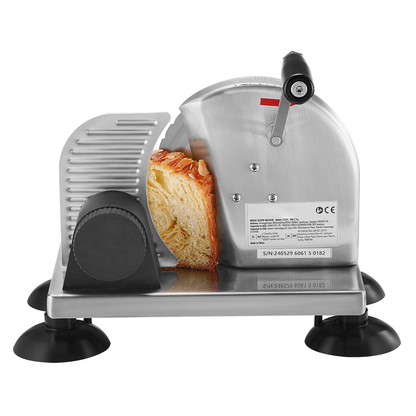 Manual Bread Slicer 0-6" Cheeser Butter Cutting for Kitchen Restaurant