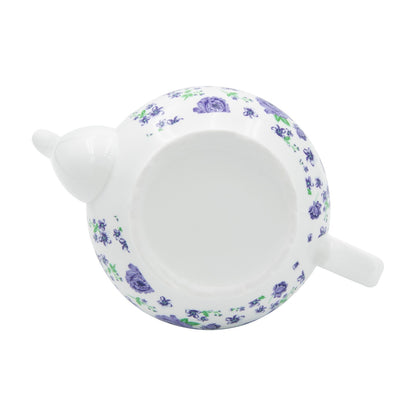Lavender Field Floral Pattern Ceramic Teapot 32Oz