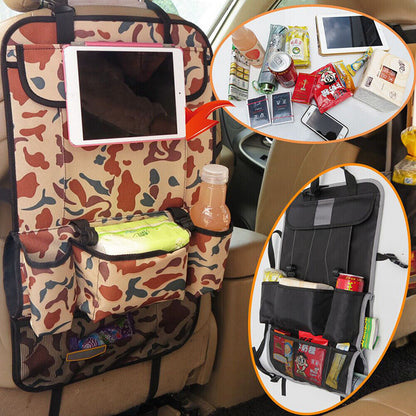 Backseat Storage Bag – Multi-Pocket Car Seat Organizer, Holds Tablets, Phones, and Travel Essentials; Easy Installation, Keeps Car Tidy