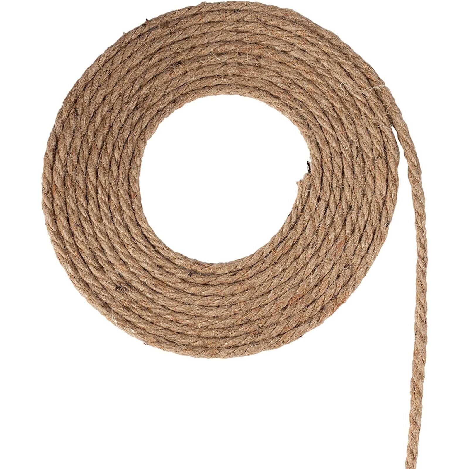 100 Feet 5Mm Thick Twisted Nautical Rope for Crafts and Gift Wrapping Brown)