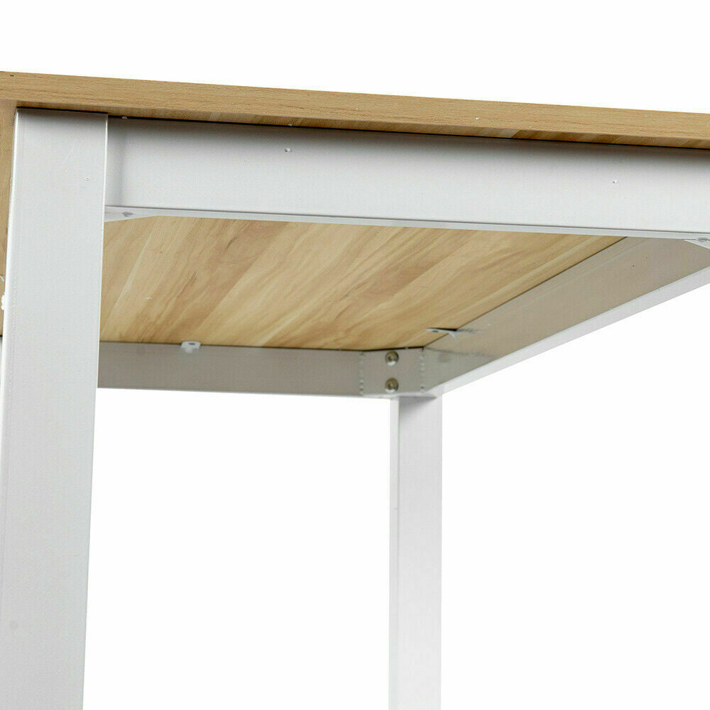 55" Modern Computer Desk for Home Office | Stylish Study, Gaming & Workstation Table | Adjustable Steel Frame with Oak Finish for Small Spaces