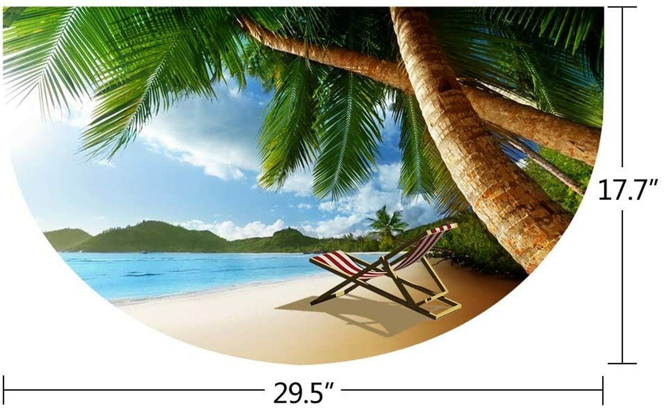 Half round Rubber Door Mat, Decorative Indoor Outdoor Non Slip Front Door Mat