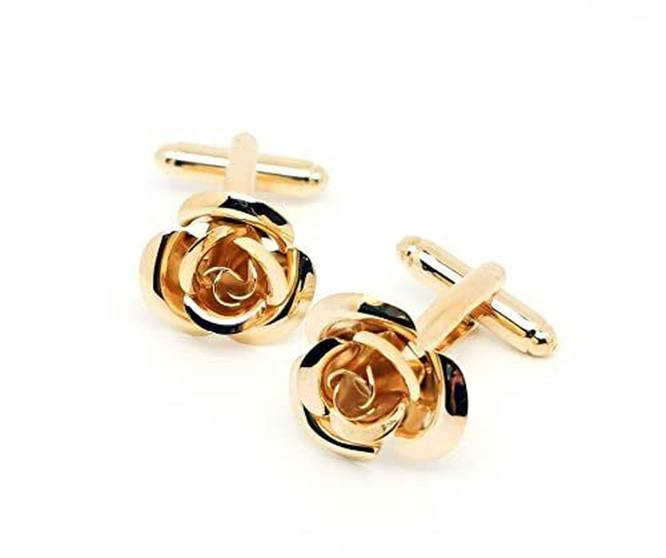 Rose Gold French Cufflinks with Gift Box French Shirt Jewelry Cufflinks Stainless Tuxedo Cuff