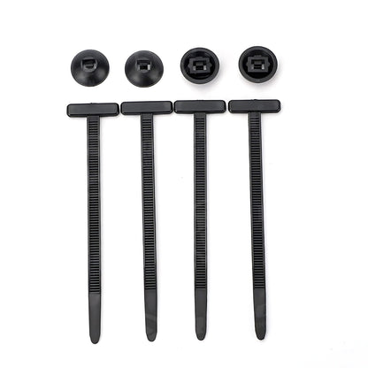 50PCS Nylon Universal Cable Tie Buckle Self-Locking Nylon Zip Ties Holder NEW