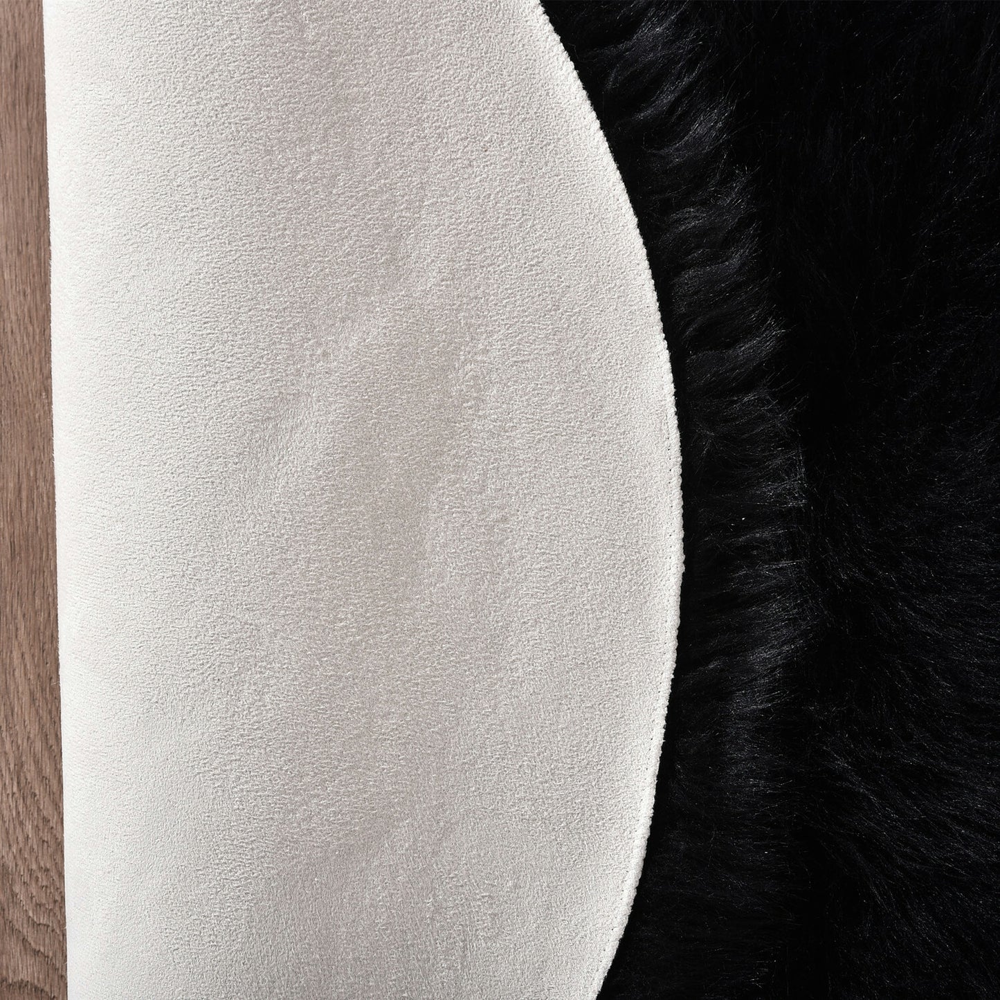 Faux Fur Sheepskin Fluffy Area Rugs round Shaggy Carpet for Bedroom Living Room