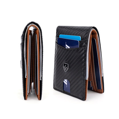 Men's RFID Blocking Wallet Slim Bifold – Minimalist Leather Card Holder for Front Pocket | Stylish & Secure Gift for Anniversary, Birthday, Christmas