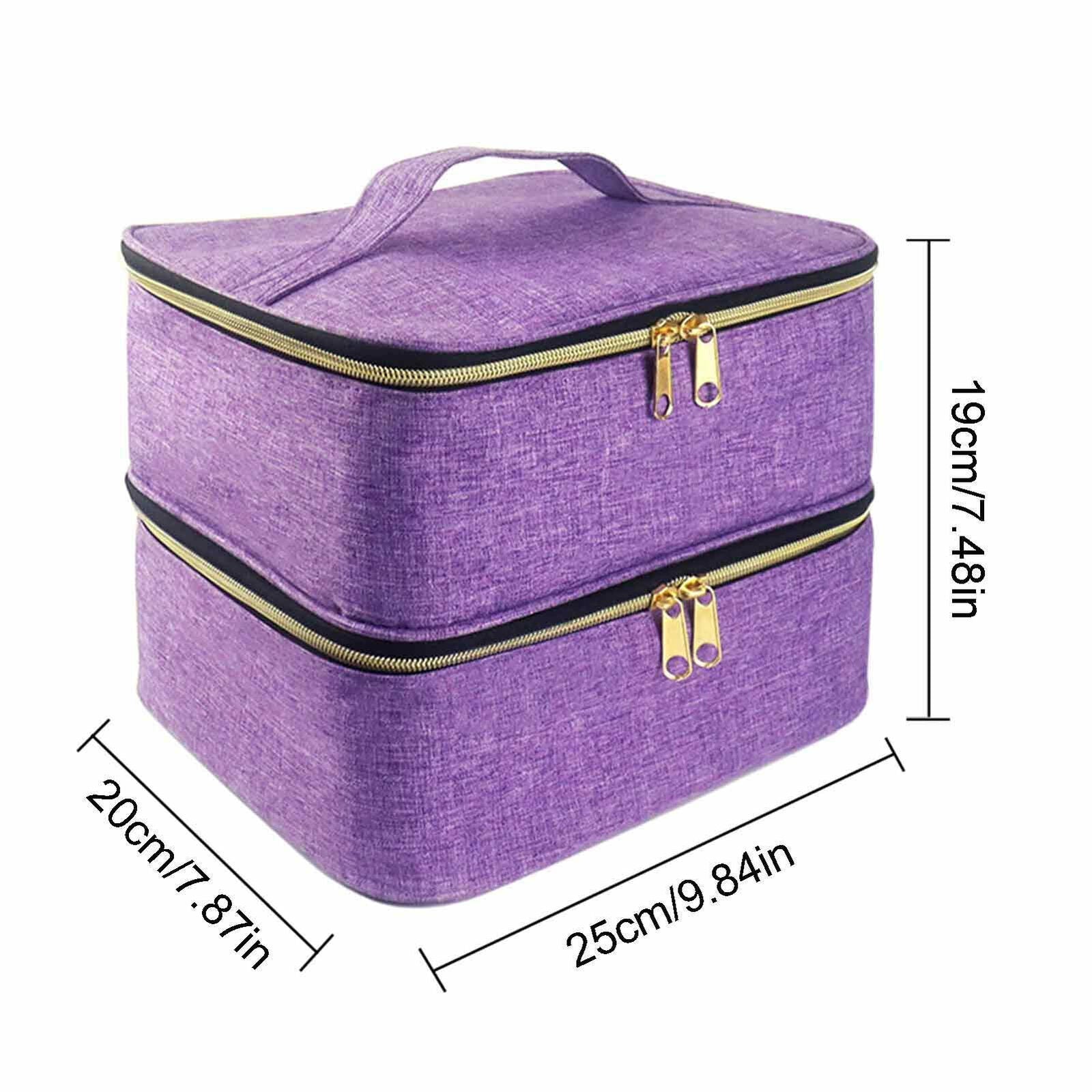 Adjustable Divider Nail Polish Carrying Case Bag Storage Organizer Pockets for Manicure Accessories