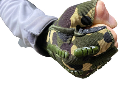 Tactical Half Finger Gloves Military Combat Police Camouflage Fingerless