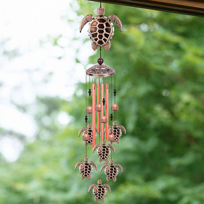 33'' Sea Turtle Wind Chimes Garden Outdoor 4 Tubes Bells Yard Home Hanging Decor