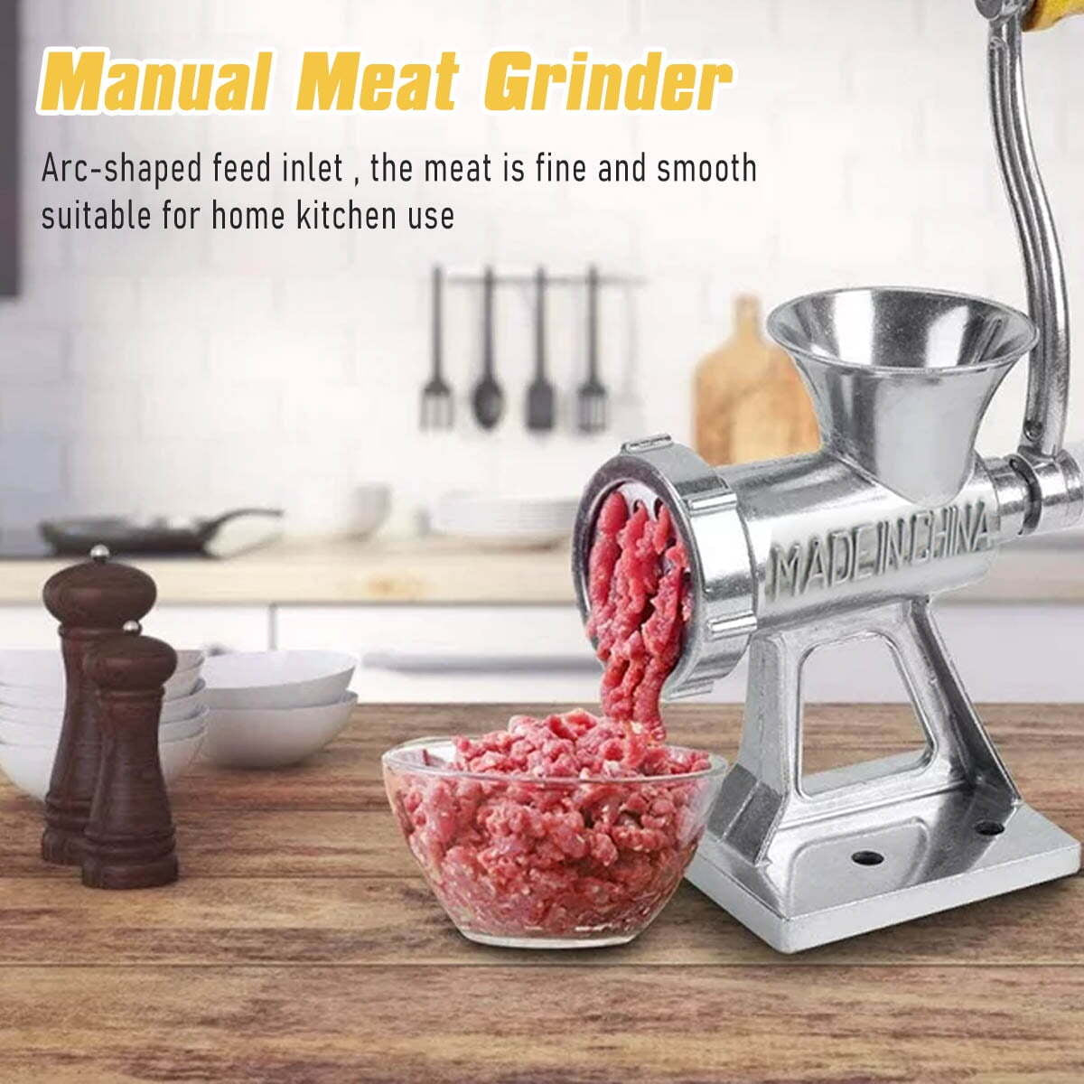Heavy Duty Meat Grinder Mincer Stuffer Manual Sausage Filler Sauce Maker Machine
