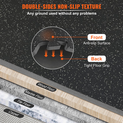 6/12/25 Pack Exercise Floor Mat Interlocking Tiles Foam W/ 24 X24 X 0.5''