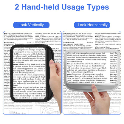 5X Full Page Magnifier – Handheld Magnifying Glass for Low Vision, Clear & Comfortable for Reading | TikTok Essential for Seniors & Hobbyists