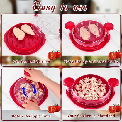 Large Chicken Shredder Tool Twist Meat Shredding Machine Handles Non-Slip No BPA