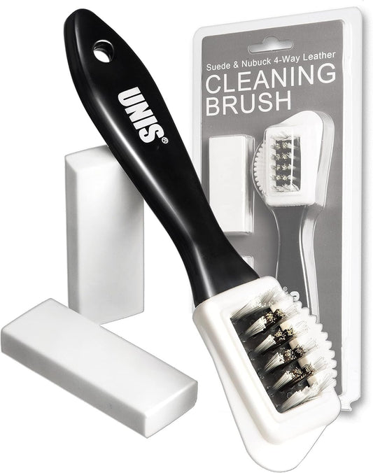 Suede & Nubuck Leather 4 Way Cleaning Caring Brush Shoe & Boots Cleaner Essentia
