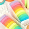 Rainbow Washi Tape Set – 10 Writable Adhesive Rolls for Journaling, Scrapbooking, DIY Crafts, Planner Decoration & Gift Wrapping – No Residue, Easy Use