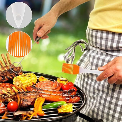 2PCS Silicone Oil & Basting Brushes – Heat-Resistant Pastry Tools for Baking, BBQ, Cooking & Party Prep Aesthetic Grill Master Gear