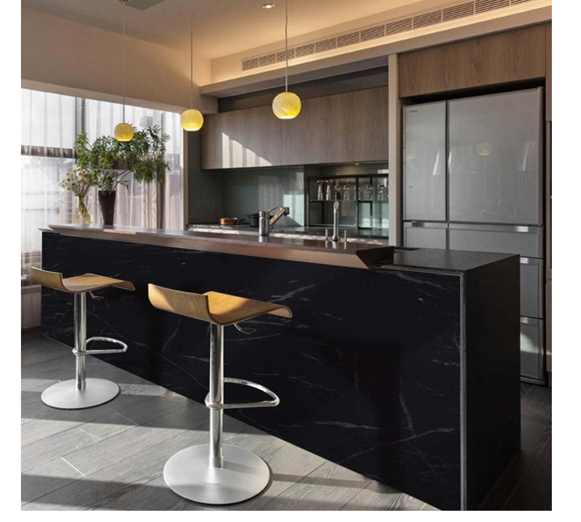 Arthome Black Marble Wallpaper,17"X