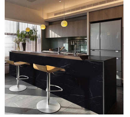 Arthome Black Marble Wallpaper,17"X