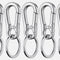 Carabiner Keychain Clip Key Ring Chain Holder - Rust-Free Zinc Alloy, Detachable Ring, Pack of 5/10 - Durable & Stylish Key Holder for Outdoor Use