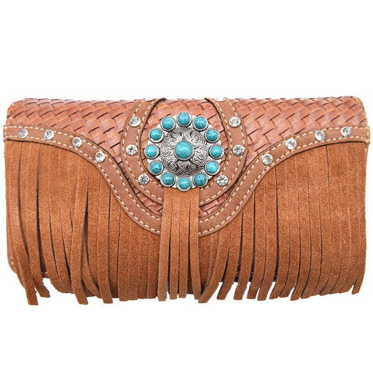 Western Style Purse & Wallet Set –Vegan Leather Shoulder Bag with Concealed Carry Pocket, Phone Pocket & Adjustable Strap –Trendy & Functional Handbag