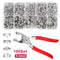 100 Set Snap Fastener Kit 9.5Mm Press Studs with Pliers for Fabric Craft Clothes