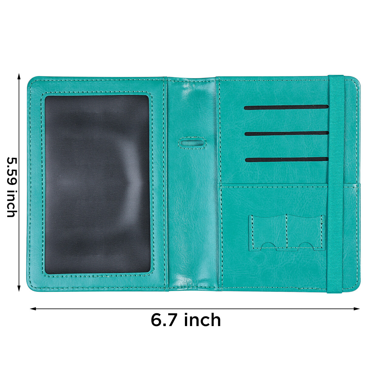 RFID Blocking Leather Passport Holder – Slim Wallet Cover with Card Slots for Men & Women | Airport Must-Have Organizer Travel Essentials