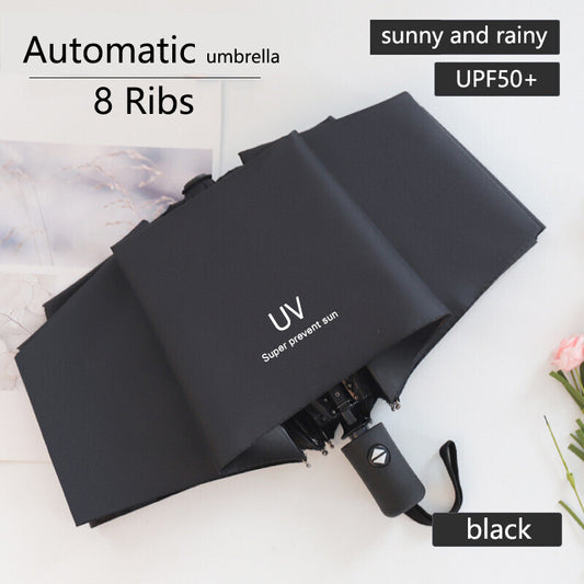 Automatic Umbrella Sun and Rain Anti-Uv Windproof 3 Folding Compact Umbrella HOT