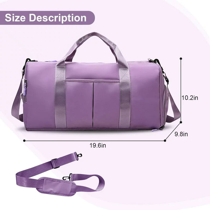 US Sports Gym Travel Duffel Bag Wet Pocket Shoes Compartment Swim Yoga Training