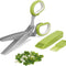 Herb Cutter Scissors, 5-Blade Stainless Steel with Safety Cover & Cleaning Comb