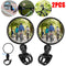 2Pcs Bike Mirror Rotaty round MTB Road Handlebar Bicycle Rear View Glass Cycling