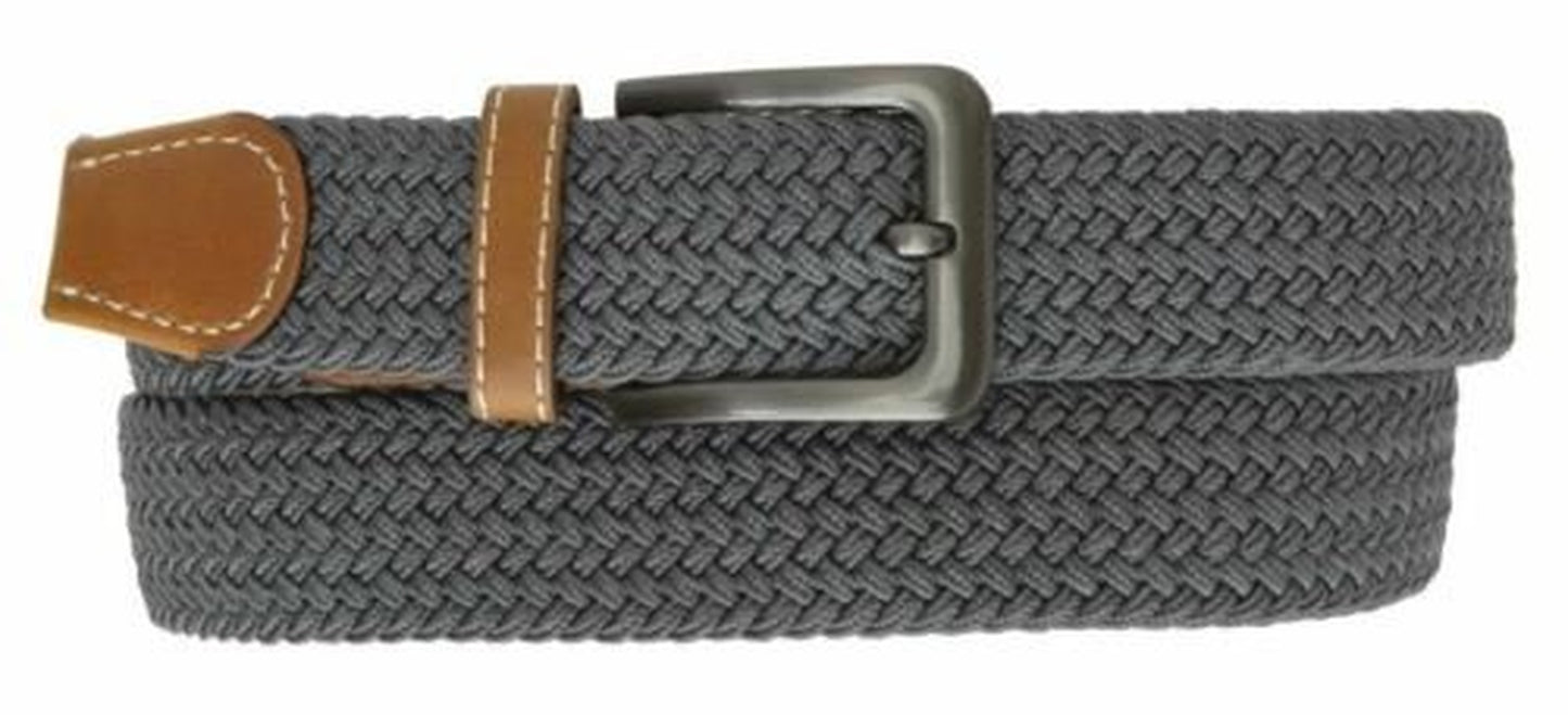Marshal Wide Men'S Elastic Stretch Belt Gunmetal Buckle Belt Casual Golf Belt