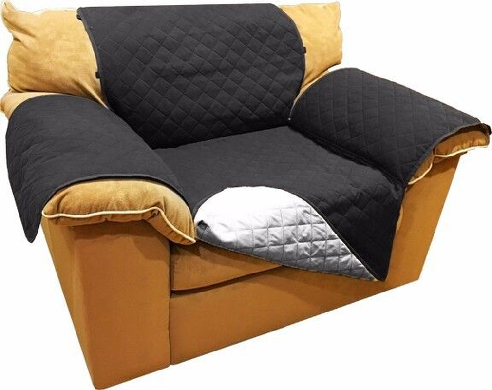 REVERSIBLE MICROFIBER SOFA COVER CHAIR THROW PET DOG KIDS FURNITURE PROTECTOR