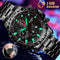 Waterproof Men'S Watch Classic Stainless Steel Quartz Luminous Luxury Wristwatch