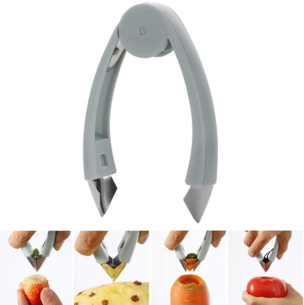 Fruit Eye Peeler & Strawberry Huller – Pineapple Eye Remover Kitchen Tool