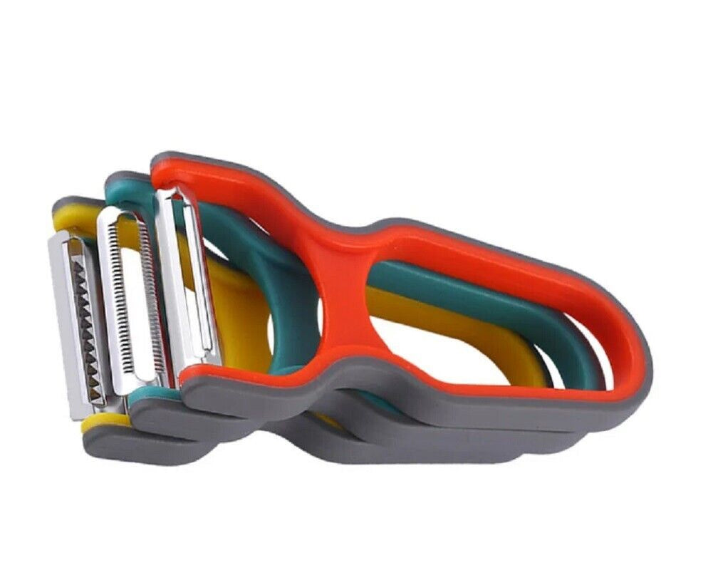 Kitchen Gadgets 3-Piece Stainless Steel Vegetable Peeler Set – Sharp Swivel Peelers for Effortless Peeling of Potatoes, Apples & More